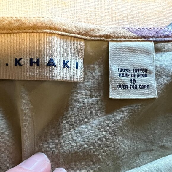 J. Khaki Tan Plaid Pencil Skirt - 10 Average - Picture 5 of 5